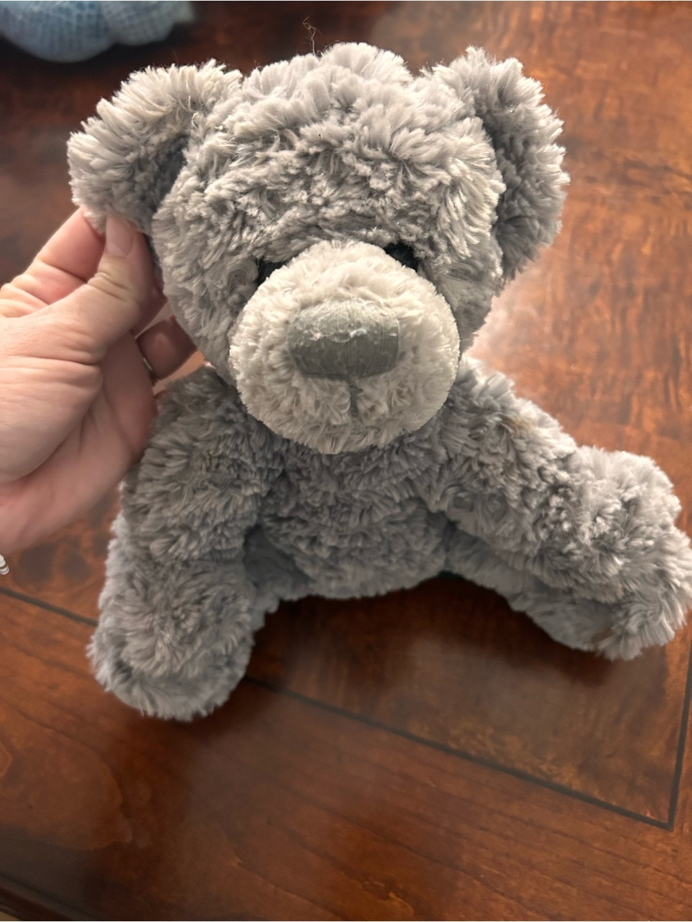 Russ berrie grey gray Ashby teddy bear plush 16' tall vintage